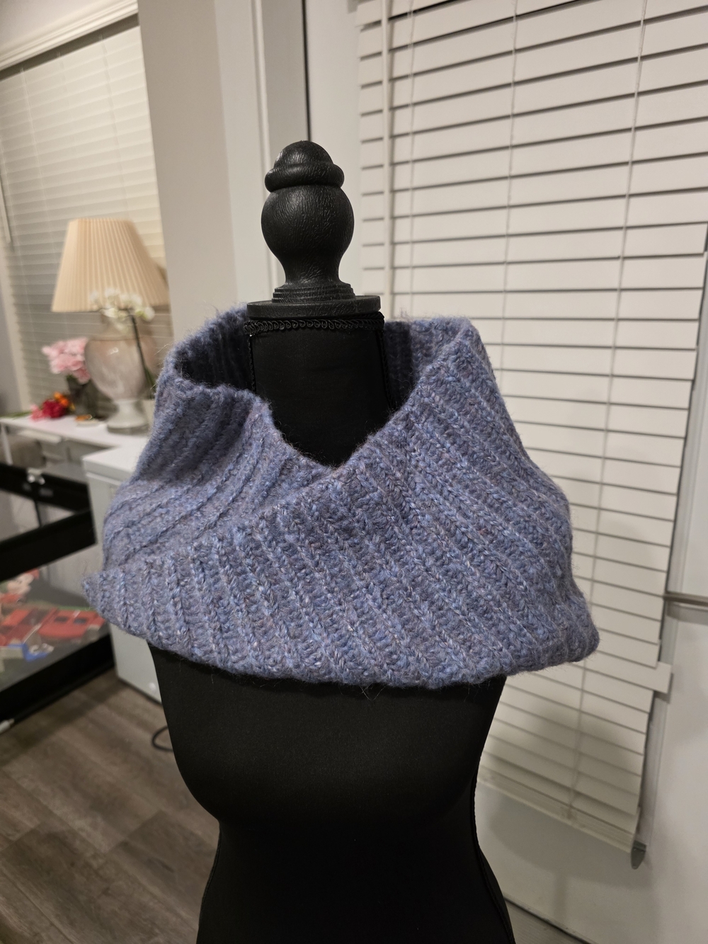 Express Lavender-Blue Knit Infinity Scarf